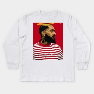 NIPSEY HUSSLE Kids Long Sleeve T-Shirt